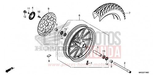 ROUE AVANT CMX500AN de 2022